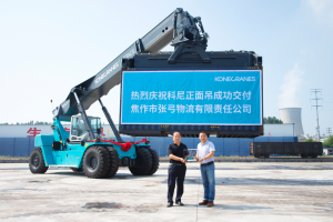 燃煤散改集，還得看科尼！熱烈慶祝科尼正面吊成功交付焦作市張弓物流！