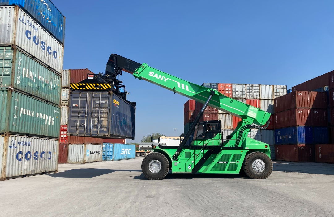 安徽首臺(tái)三一電動(dòng)正面吊交付，持續(xù)領(lǐng)跑行業(yè)電動(dòng)化潮流