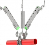 單管抗震支架 建筑抗震支吊架 防震組合件