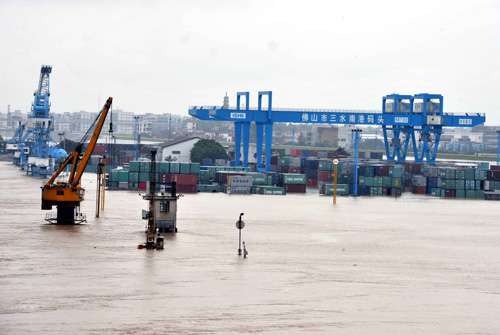 佛山三水南港碼頭水浸