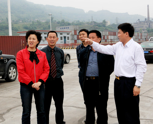 達(dá)州市政協(xié)主席康蓮英一行來萬州港考察