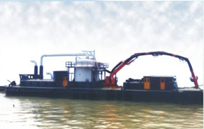 云天船載式氣力卸船機 　