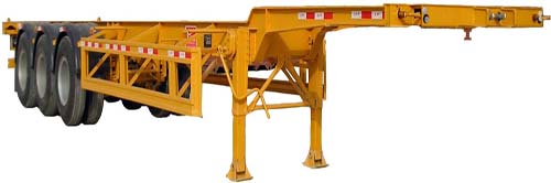 蛇口港口53呎三軸駝背架半掛車