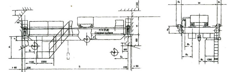 河南省盛華16/3.2-50/10噸慢速橋式起重機(jī) 16/3.2-50/10噸