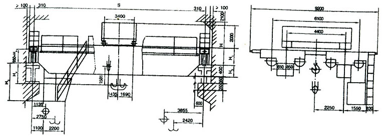 河南省盛華100/20噸變頻調(diào)速橋式起重機(jī) 100/20噸