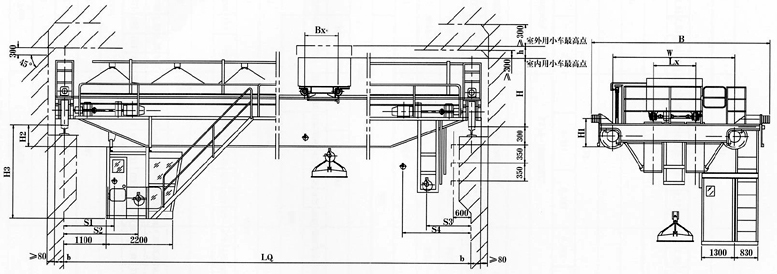 河南礦源:16/3.2~32/5噸主鉤電磁橋式起重機