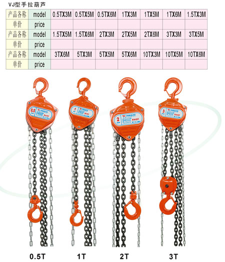 浙江飛鳥VJ型手拉葫蘆 VJ型