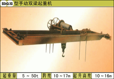 福建科杰:SDXQ-3G型手動雙梁起重機(jī) SDXQ-3G