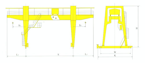 靖江市先龍MG型雙梁吊鉤門(mén)式起重機(jī) MG型