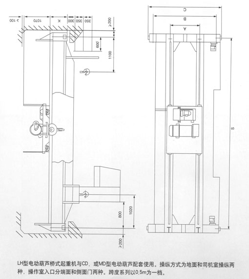無錫市凱龍LH型5t-16t電動葫蘆橋式起重機 5t-16t