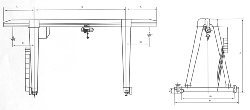 無錫市凱龍MH型3t-16t電動葫蘆門式起重機 3t-16t