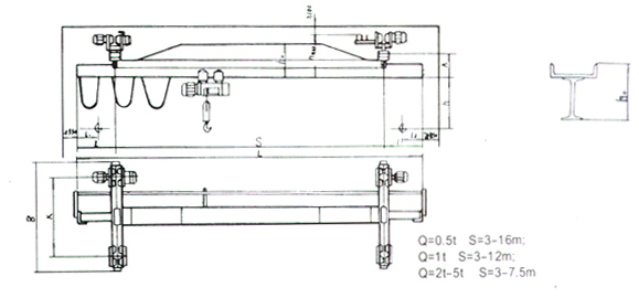 上海鷹鵬:LX電動(dòng)單梁懸掛起重機(jī)