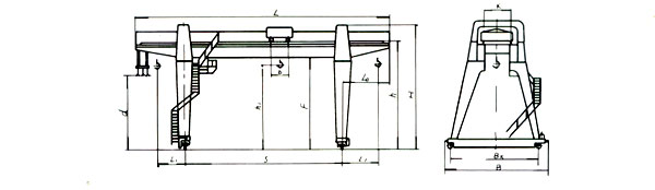 上海鷹鵬:10-50/10t A型雙梁門(mén)式起重機(jī) A型