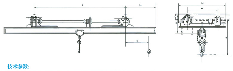 河南晟源:LSX型手動單梁懸掛起重機 LSX型