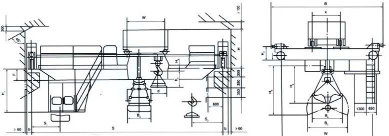 河南晟源:5/5～16/16噸抓斗、電磁兩用橋式起重機