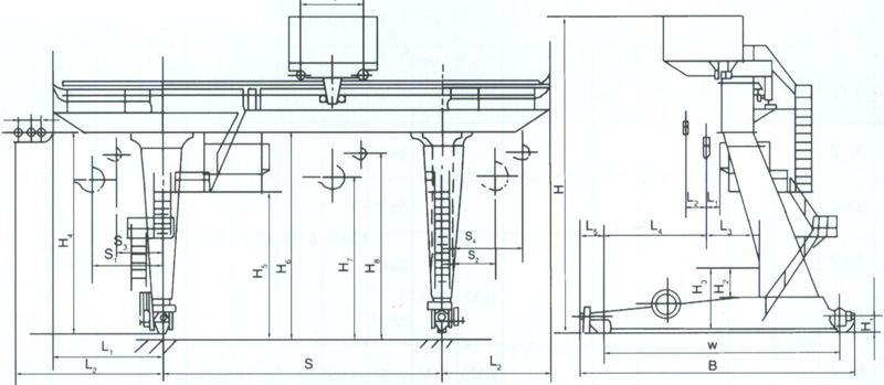 河南晟源:5～30/5噸單主梁吊鉤門式起重機