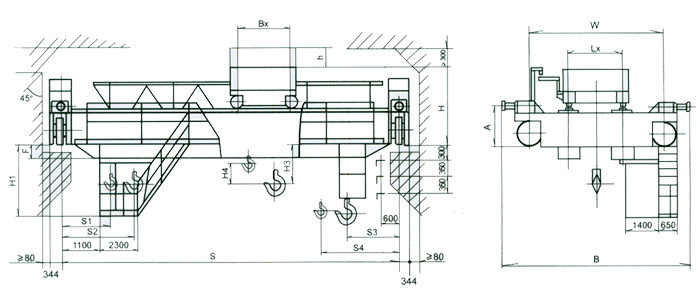 無(wú)錫融威(洛龍):75/20噸電動(dòng)雙梁橋式起重機(jī)