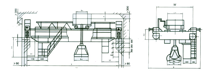 無(wú)錫融威(洛龍):5～16噸電動(dòng)抓斗橋式起重機(jī)