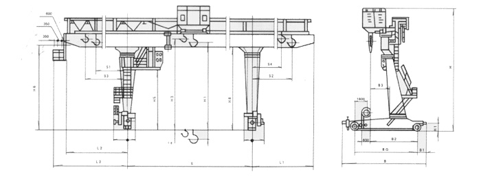 無(wú)錫融威(洛龍):5～10～16/3.2噸L型門式起重機(jī)