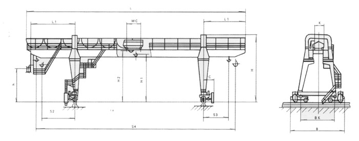 無(wú)錫融威(洛龍):16/3.2-20/5-32/5-50/10噸雙梁門式起重機(jī)