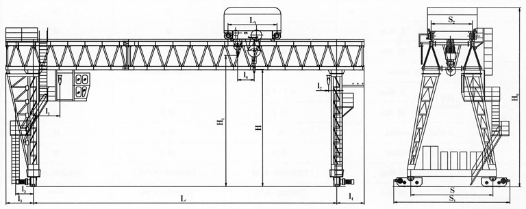 河南衛(wèi)華:工程用雙主梁吊鉤門(mén)式起重機(jī)
