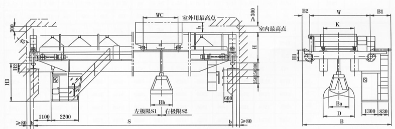 河南衛(wèi)華: QZ型5～20噸抓斗橋式起重機(jī) QZ型