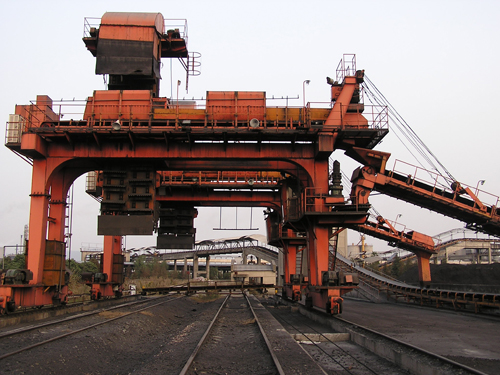 無錫華莊DXMS-12.5-2004改進(jìn)型雙跨線門式鏈斗卸車機(jī)