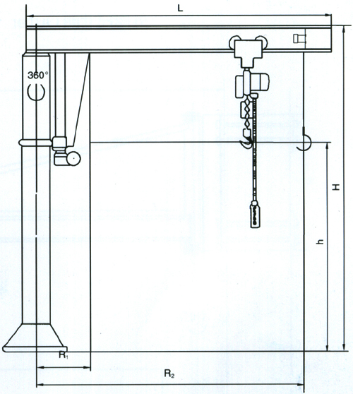 上海炬神:zx-a型定柱式旋臂起重機(jī) zx-a型