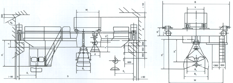 上海炬神:5/5~16/16噸抓斗、電磁兩用橋式起重機(jī)