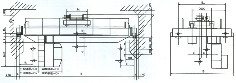 上海炬神:lh型電動(dòng)葫蘆橋式起重機(jī)（32/10t） lh型