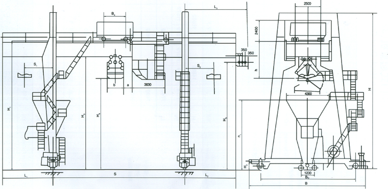 上海炬神:5噸雙梁抓斗門式起重機(jī)