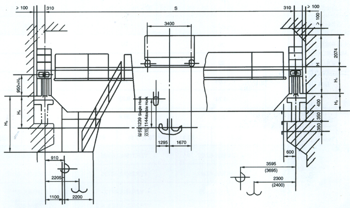 上海炬神:吊鉤橋式起重機(jī)（100/20t）