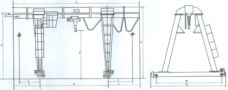 上海炬神: mh型3.2~12.5噸電動(dòng)葫蘆門式起重機(jī)