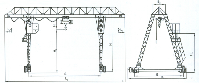 上海炬神: 3~10噸電動(dòng)葫蘆門式起重機(jī)