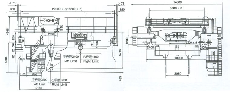 上海炬神:75/20噸鑄造起重機(jī)
