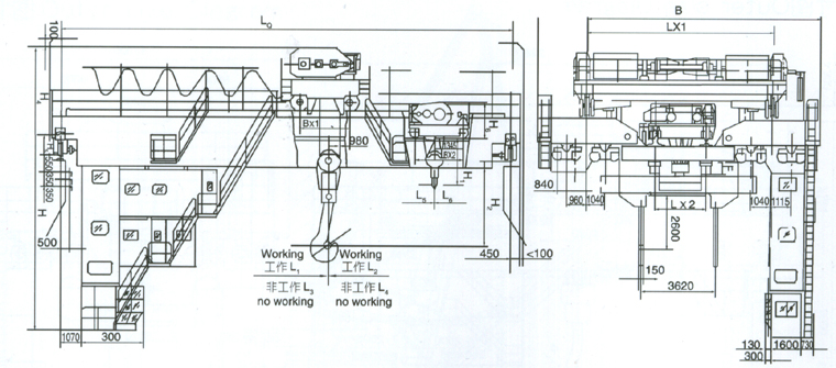 上海炬神: 160/40噸鑄造起重機(jī)