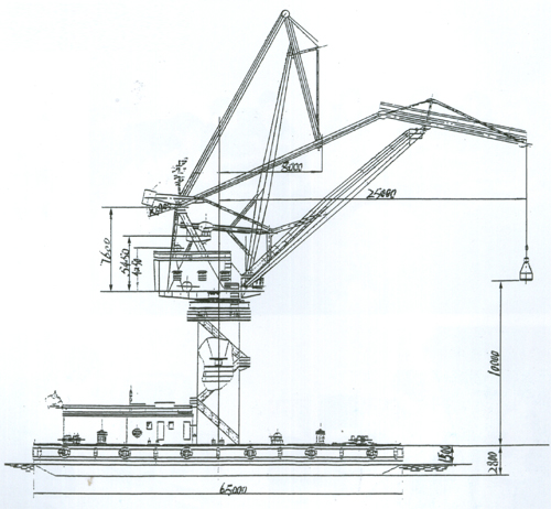 上海炬神:10t-25m浮式起重機(jī)