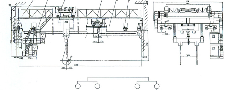 河南華豫:100/30噸四梁鑄造起重機