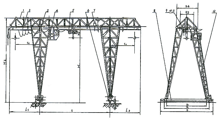 河南華豫:5、10噸電動(dòng)葫蘆門式起重機(jī)（花架型）