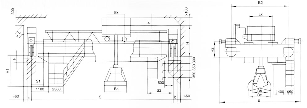 無錫中機：5-16t 電動雙梁抓斗橋式起重機