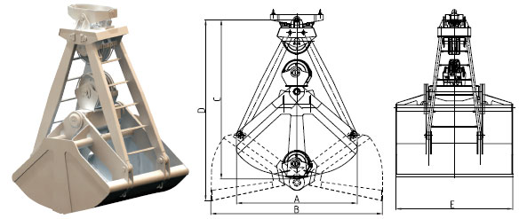 無錫新華:四索雙瓣抓斗（5t、10t、16t、25t）