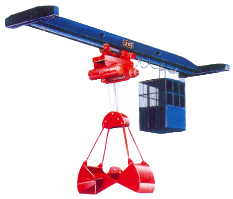 河南省柏源電動單軌抓斗起重機