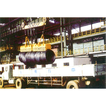 河南廣興:吊運高速線材盤圓直流起重電磁鐵