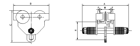 杭州錦昌CSL-E2型手推單軌行車