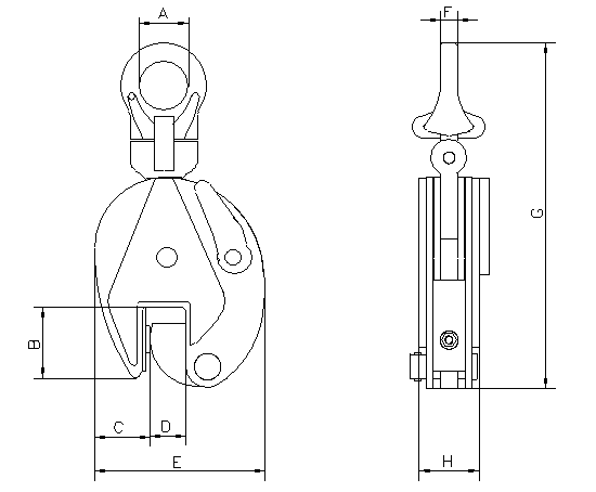 杭州錦昌QC-A型垂吊夾鉗