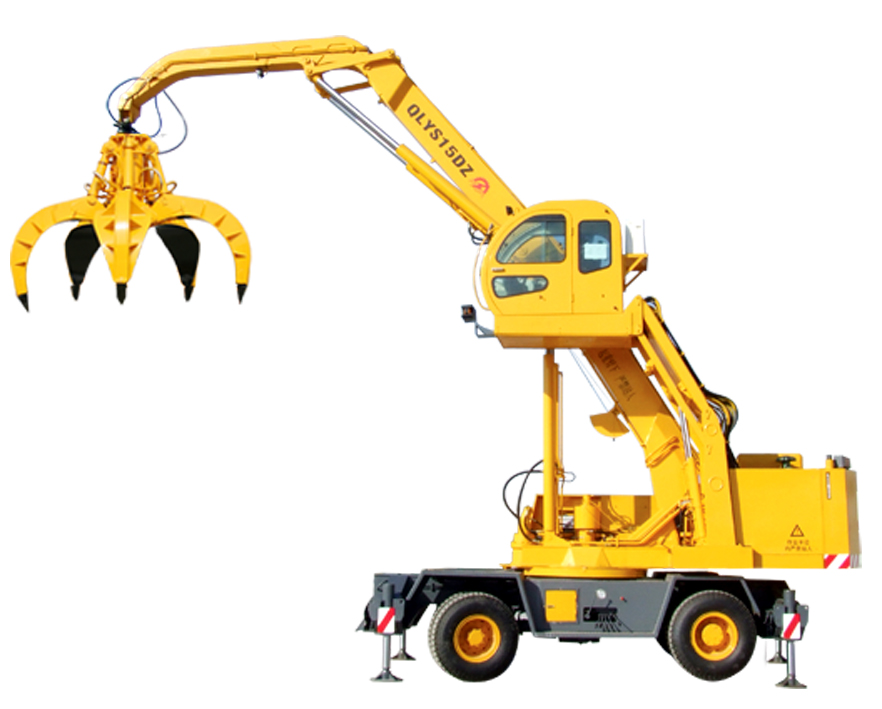 江蘇八達(dá)重工：QLYS15DZ型“雙動(dòng)力”液壓疊臂抓斗起重機(jī)（抓鋼機(jī)） QLYS15DZ型