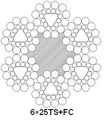 貴州巨龍:異型股鋼絲繩 6×25TS