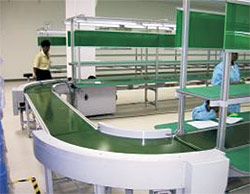 轉(zhuǎn)彎皮帶輸送機(jī)，90度皮帶機(jī)，浙江彎道式輸送機(jī) HY-20