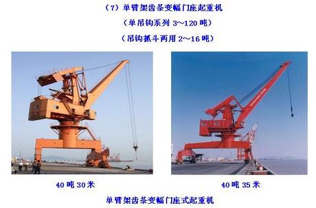 單臂吊齒條變幅門座式起重機(jī)系列