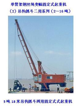 單臂架鋼絲繩變幅固定式起重機系列
